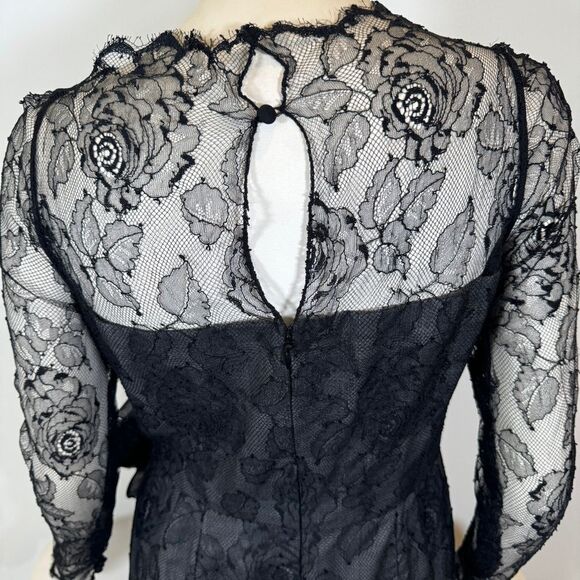 Vintage 1970s Bill Blass Lace Cocktail Dress - Picture 6 of 16